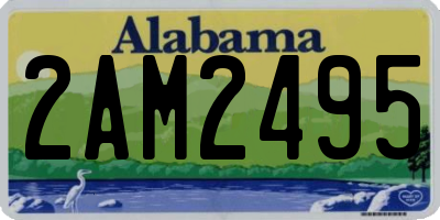 AL license plate 2AM2495