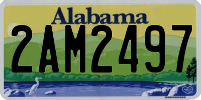 AL license plate 2AM2497