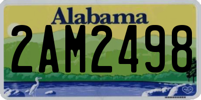 AL license plate 2AM2498