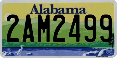 AL license plate 2AM2499