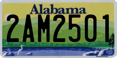 AL license plate 2AM2501