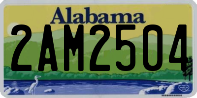 AL license plate 2AM2504