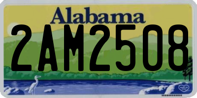 AL license plate 2AM2508