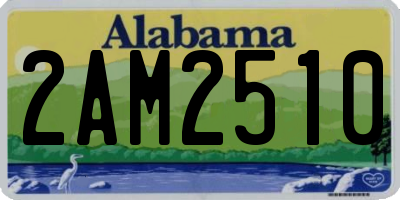 AL license plate 2AM2510