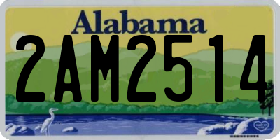 AL license plate 2AM2514