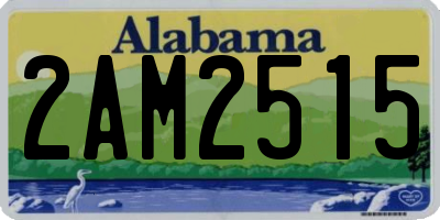 AL license plate 2AM2515