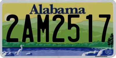 AL license plate 2AM2517