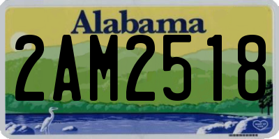 AL license plate 2AM2518
