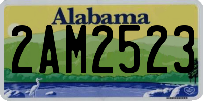 AL license plate 2AM2523