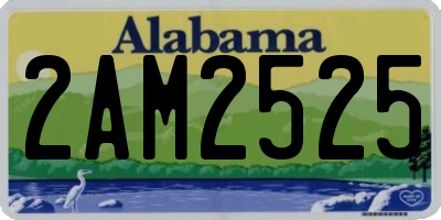 AL license plate 2AM2525