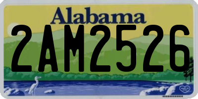 AL license plate 2AM2526