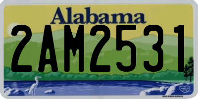 AL license plate 2AM2531