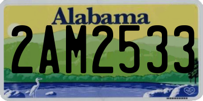 AL license plate 2AM2533
