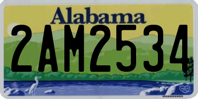 AL license plate 2AM2534