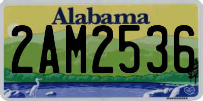 AL license plate 2AM2536