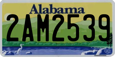 AL license plate 2AM2539