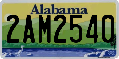 AL license plate 2AM2540