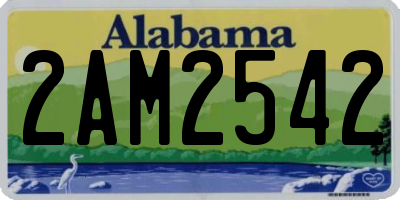 AL license plate 2AM2542