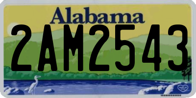 AL license plate 2AM2543