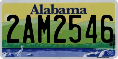 AL license plate 2AM2546