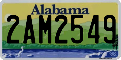 AL license plate 2AM2549