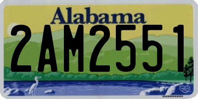 AL license plate 2AM2551