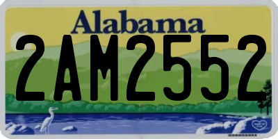 AL license plate 2AM2552