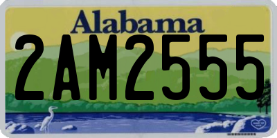 AL license plate 2AM2555