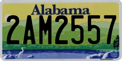 AL license plate 2AM2557