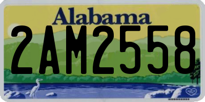 AL license plate 2AM2558