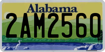 AL license plate 2AM2560