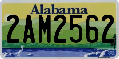 AL license plate 2AM2562