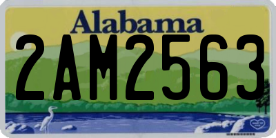 AL license plate 2AM2563