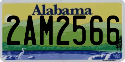 AL license plate 2AM2566