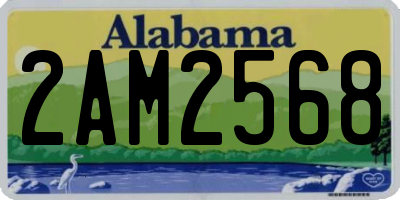 AL license plate 2AM2568