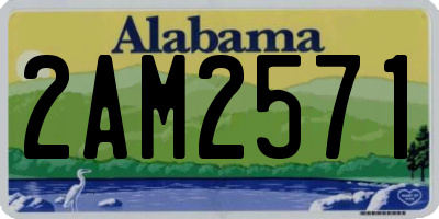 AL license plate 2AM2571