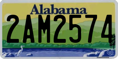 AL license plate 2AM2574