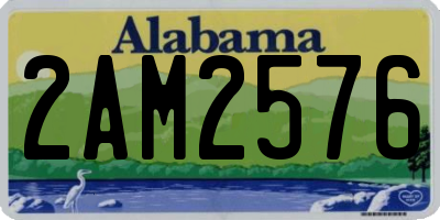 AL license plate 2AM2576