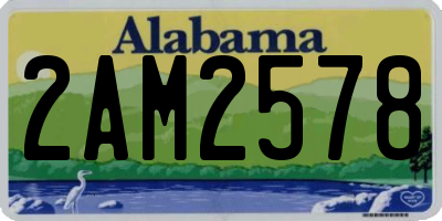 AL license plate 2AM2578