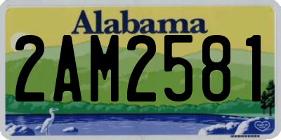 AL license plate 2AM2581