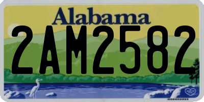 AL license plate 2AM2582