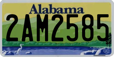AL license plate 2AM2585