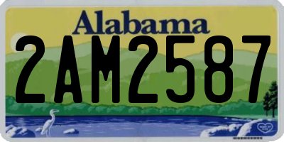 AL license plate 2AM2587