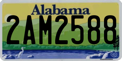 AL license plate 2AM2588