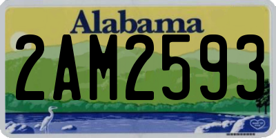 AL license plate 2AM2593