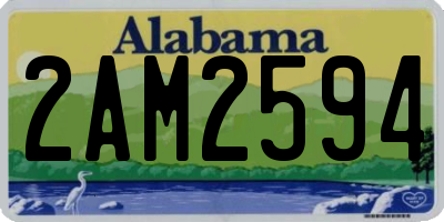 AL license plate 2AM2594