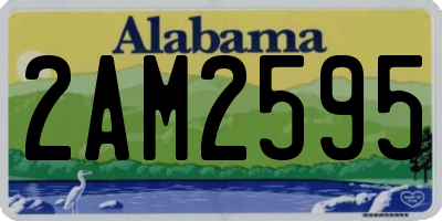 AL license plate 2AM2595