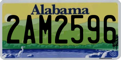 AL license plate 2AM2596