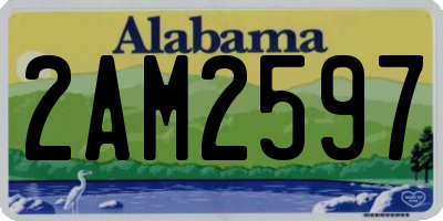 AL license plate 2AM2597