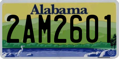 AL license plate 2AM2601